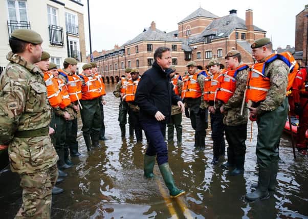 David Cameron waded into a political storm when he visited  York.