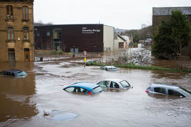 The Boxing Day floods hit Sowerby Bridge.