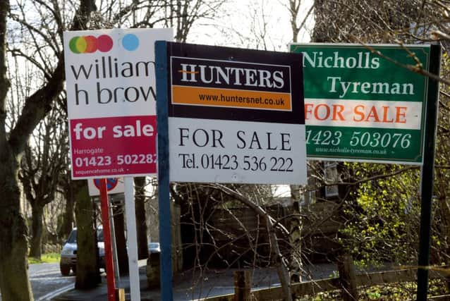 'For Sale' signs  around Harrogate.