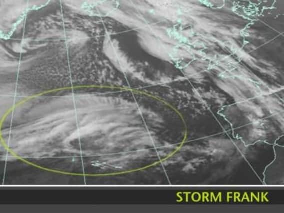Storm Frank as it approached the UK. Met Office image.