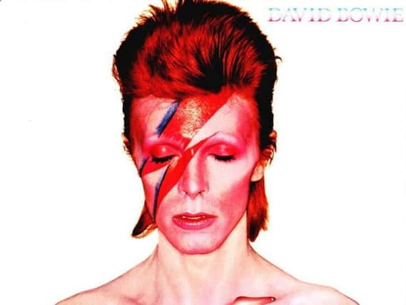 The cover of David Bowie's 1973 album Aladdin Sane.