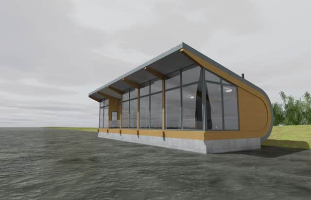 The houseboat that Pete Bennison plans to build with river views