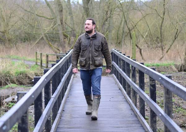 Damen Keddy (Barnsley Council's Public Rights of Way Officer) on the new raised footpath around the Wet Woodland area of Worborough Country Park near Barnsley. Picture Scott Merrylees