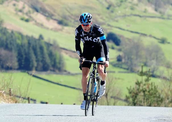 OUT TO IMPRESS: Ben Swift riding up the Cote de Rosedale Abbey on a reconnoitre of the 2015 Tour de Yorkshire course last Spring. Pictures: swpix/simon hulme/tony johnson