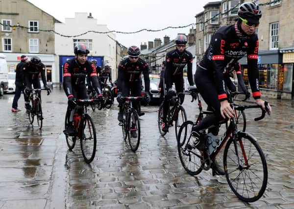 NFTO riders prepare to leave the Buttercross in Otley enroute to Doncaster.
(Picture: Bruce Rollinson)
