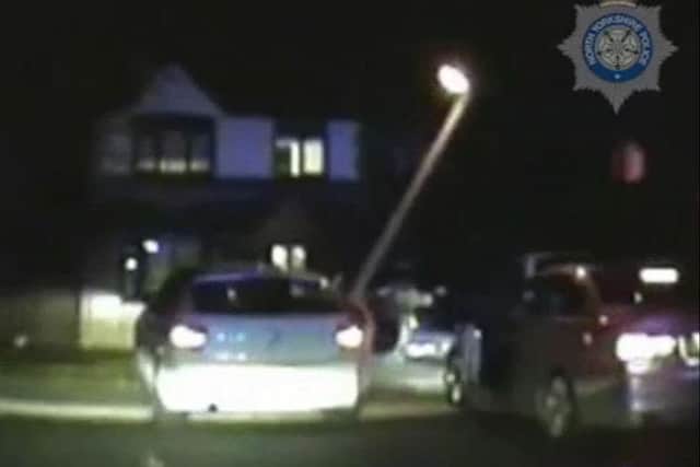 Ryan Cross took police on a 100mph car chase before hitting  a lamp post. Picture: Ross Parry Agency