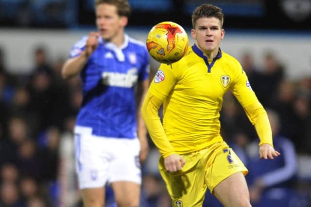 Sam Byram, in what will prove to be his last appearance for Leeds United, in the recent 2-1 defeat at Ipswich Town.  Picture: Bruce Rollinson.