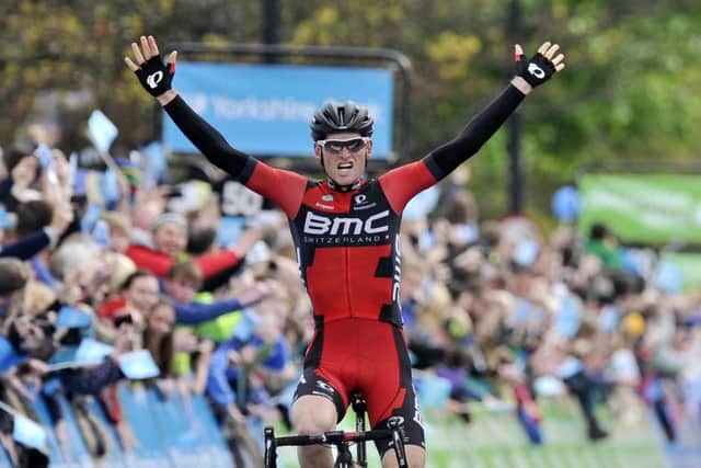 Ben Hermans (BMC Racing) wins stage three of the Tour de Yorkshire from Wakefield to Leeds. (Picture: Bruce Rollinson)