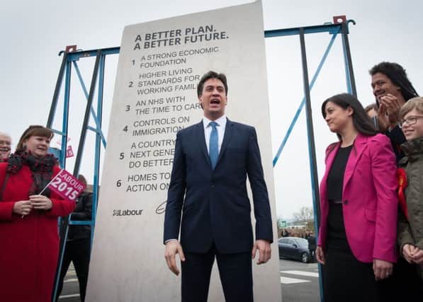 The moment then Labour leader Ed Miliband unveiled the 'Ed Stone'