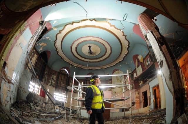 Lee Craven from Bradford Live pictured in part of the ballroom inside the former Odeon building. Picture by Simon Hulme