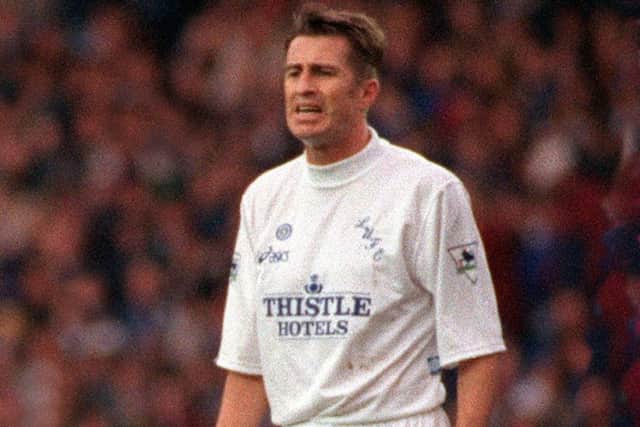 Lee Chapman scored against Arsenal in the FA Cup fourth round replay. The match ended 1-1 before two more replays saw Arsenal finally emerge as the winner, 2-1 at Elland Road.