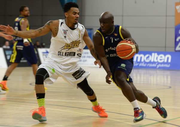 Sheffield Sharks' Jerrold Brooks drives to the basket against London Lions. (Picture: Andrew Roe)