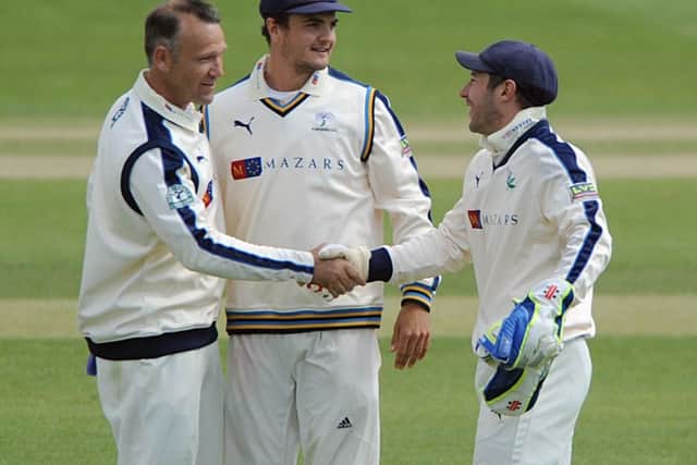 James Middlebrook, left, helped Yorkshire retain their County Championship title.