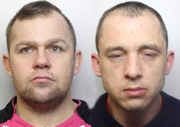 Mark Harold (left) (jailed for 13 years) and Arthur Cooper (right) (jailed for 15 years)

Part of a gang who tied up and attacked former boxer Karl Goodyear before stealing over Â£100K of boxing memorabilia and cash.