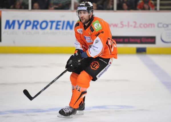 Guillaume Desbiens - missing in action  for Sheffield Steelers with an upper-body injury. Picture: Dean Woolley.