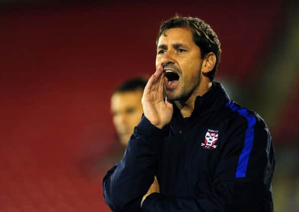 York City manager Jackie McNamara takes his side to Carlisle United with the Minstermen at the foot of the League Two table (Picture: Jonathan Gawthorpe).