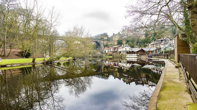 Reflections in the river Nidd at Knaresborough. Such a pretty place... but the pavements are not all that great!!! (PIcture by Kingsley Allison)