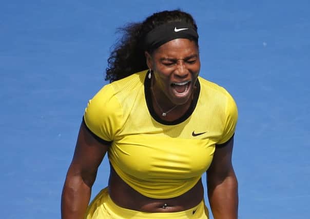 NO STOPPING HER: Serena Williams celebrates reaching the semi-finals in Melbourne.
