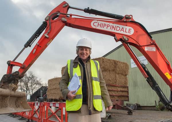 Liz Philip, executive principal of Askham Bryan College as work begins on the new Agri-Tech Centre at Westfield Farm.