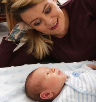 Amy Wigfull from Sheffield, has a new baby boy after recovering from a sleepwalking accident in Spain. Picture: Ross Parry Agency