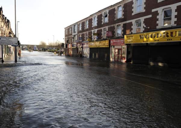 The floods on Kirkstall Road, Leeds.