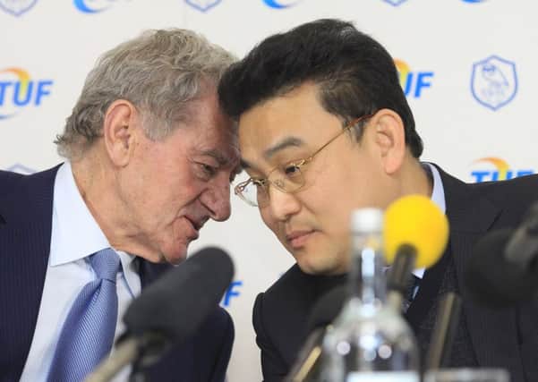 MUTUAL ADMIRATION: Dejphon Chansiri, right, with former Sheffield Wednesday owner Milan Mandaric.