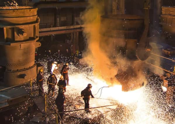 Pouring a casting at Forgemasters