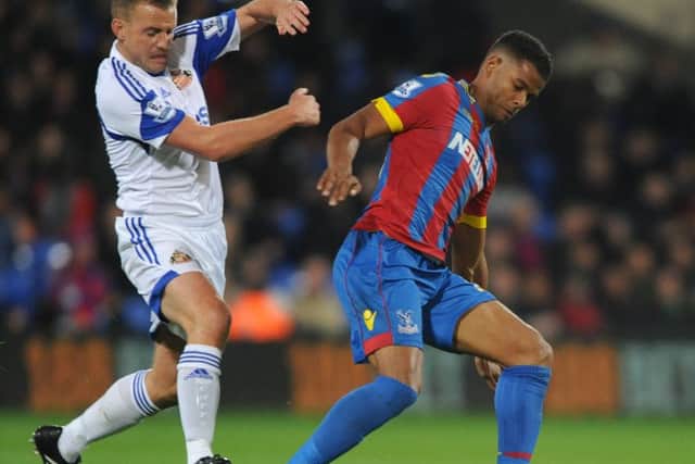 Crystal Palace's Fraizer Campbell, right, subject of a failed bid from leeds United. Picture: PA.