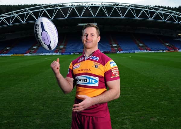 FEELING AT HOME: Larne Patrick is back in the colours of Huddersfield Giants after spending last season playing for Wigan Warriors. Picture: Jonathan Gawthorpe