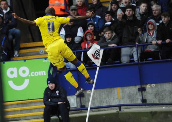 Souleymane Doukara and Leeds United reached the fifth round by defeating Bolton on Saturday.