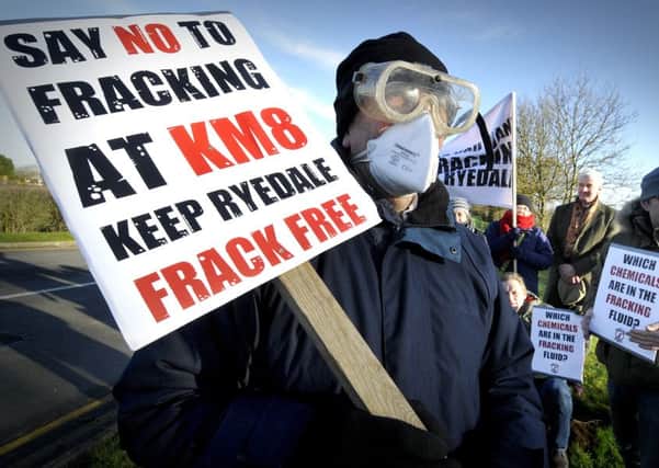 A fracking protest in Ryedale.