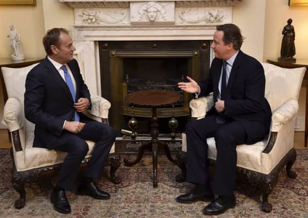 David Cameron met with Donald Tusk on Sunday