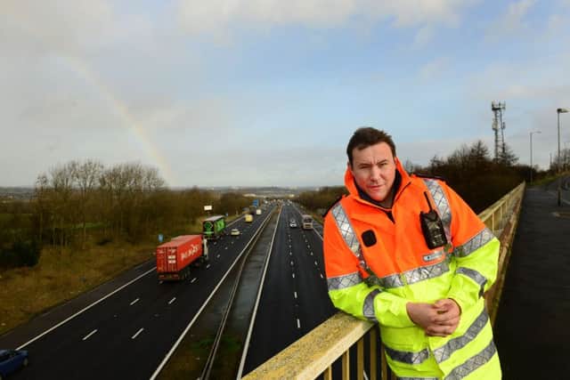 Operations manager Rob Beckitt near junction 39 of the M1.  Picture: Scott Merrylees