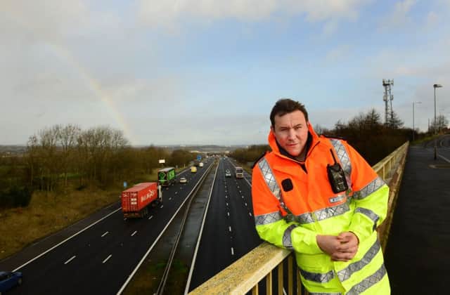 Operations manager Rob Beckitt near junction 39 of the M1.  Picture: Scott Merrylees