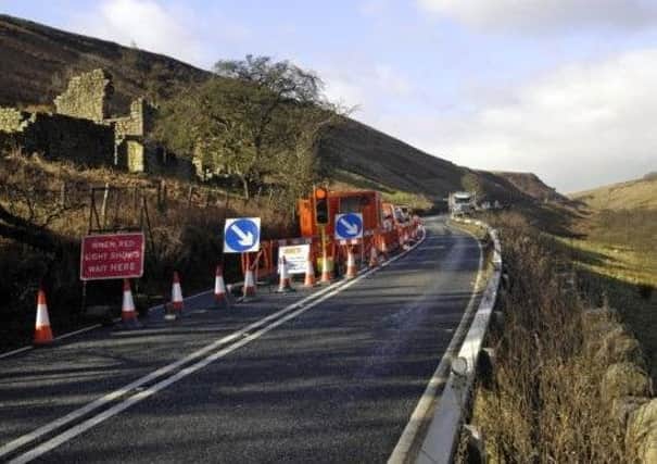 The A59 is closed at Kex Gill