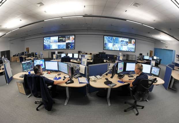 The control room for the new 'smart' stretch of the M1 near Wakefield. Picture: Scott Merrylees