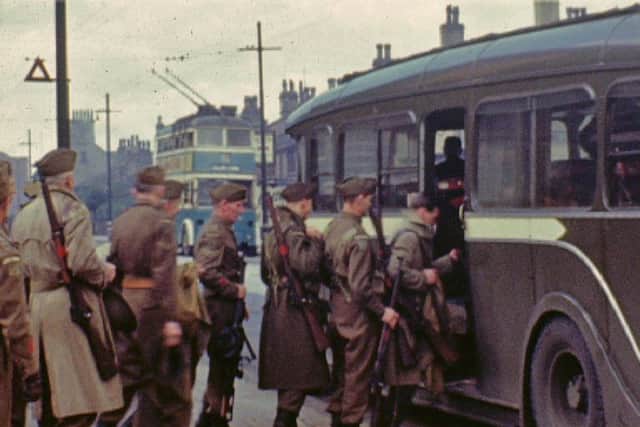 Restored footage of the Thornton Home Guard in Bradford between 1941-44. Picture: Yorkshire Film Archive