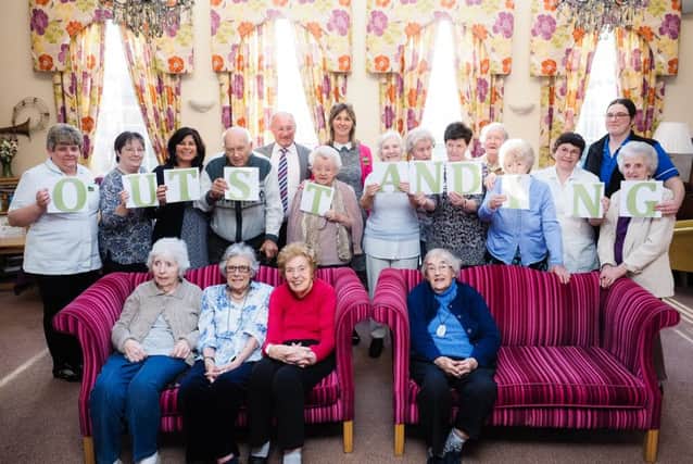 Staff and residents of Pergrine House, Whitby