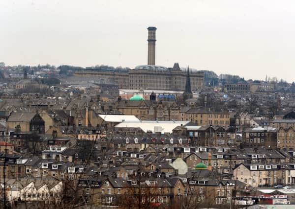 21 March 2012.....   Manningham Mills dominates the skyline of Bradford