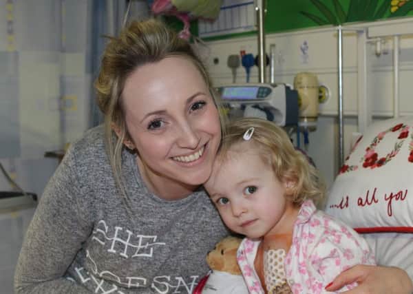 Amanda Douthwaite and her daughter Elsie, who is a Leeds children's heart unit patient.