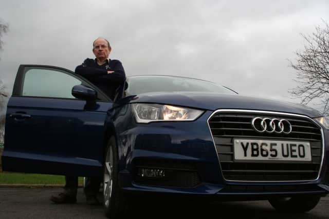 Dr Geoffrey Evans from Barnsley, is allergic to his new Audi. Picture: Ross Parry Agency