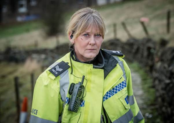 Undated BBC Handout Photo from Happy Valley. Pictured: Catherine (SARAH LANCASHIRE). See PA Feature TV Lancashire. Picture Credit should read: PA Photo/BBC/Ben Blackall. WARNING: This picture must only be used to accompany PA Feature TV Lancashire. WARNING: Use of this copyright image is subject to the terms of use of BBC Pictures' BBC Digital Picture Service. In particular, this image may only be published in print for editorial use during the publicity period (the weeks immediately leading up to and including the transmission week of the relevant programme or event and three review weeks following) for the purpose of publicising the programme, person or service pictured and provided the BBC and the copyright holder in the caption are credited. Any use of this image on the internet and other online communication services will require a separate prior agreement with BBC Pictures. For any other purpose whatsoever, including advertising and commercial prior written approval from the copyright holder will be req