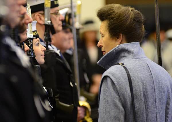 Princess Anne commisions HMS Ceres at Carlton Barracks, a new base for the Royal Navy, in Leeds. Picture Scott Merrylees