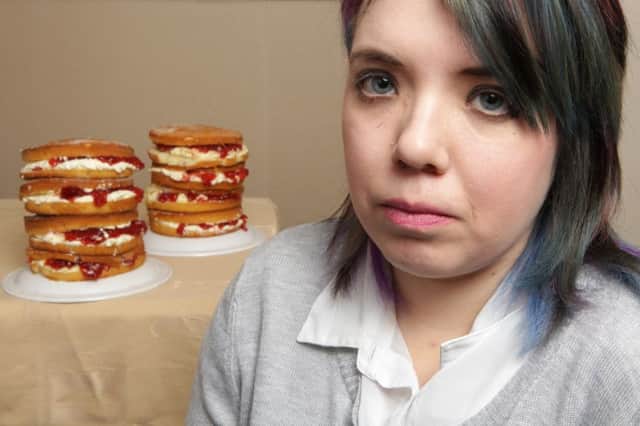Rachael Lee has a crippling phobia of cakes that stems from a gateau related childhood trauma. Picture: SWNS