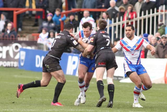 Wakefield Wildcats found it tough at home to Widnes Vikings on the opening weekend. Picture: Andy May.