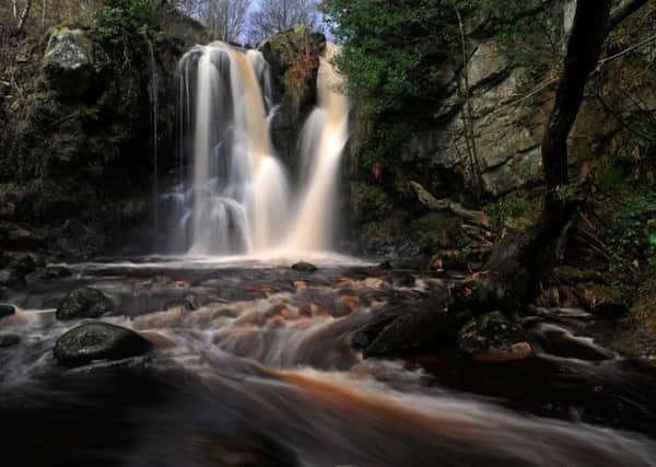 Hidden waterfall in the Valley of Desolation below the footpath up to Simons Seat from Bolton Abbey.
 PIC: Bruce Rollinson
