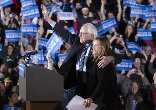 At 74, Democratic presidential candidate Sen. Bernie Sanders is the oldest of all the nominees. (AP Photo/John Minchillo)