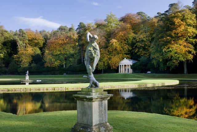 The lead statue of Bacchus in front of the Temple of Piety at Studley Royal Water Garden, North Yorkshire. Pic: Andrew Butler.