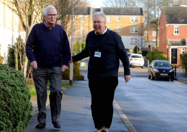Royal Voluntary Service befriender Bob Burns, of Chapel Allerton Good Neighbours, with Ted Franklin, who he visits.