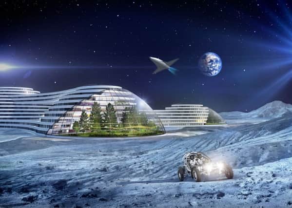 Artist's impression of a city on the Moon